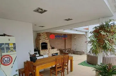 Linda cobertura no canal 3/ - boqueirão/santos, com 03 dorms e 01 suite, espaço gourmet com churrasqueira.