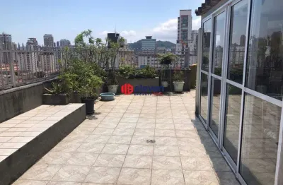 Cobertura espaçosa, planta de 215 metros, 03 dormitórios., sendo 01 suíte., vista livre total.