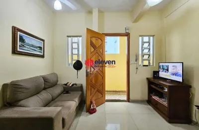 Oportunidade à venda, 01 dormitório amplo, 50 metros da praia do josé menino, santos-sp