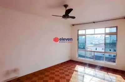 Amplo apartamento à venda no bairro aparecida com 02 dormitórios santos s/p.