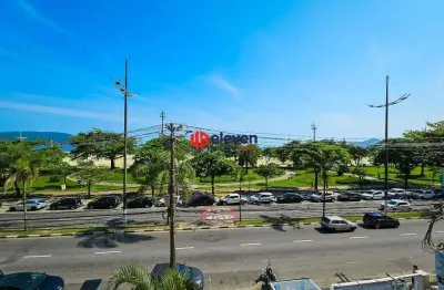 Apartamento exclusivo frente mar com 3 dormitórios no gonzaga, santos-sp