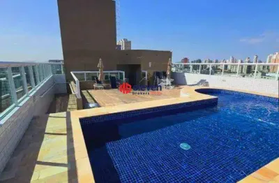 Apartamento à venda com varanda gourmet no bairro do campo grande em santos.