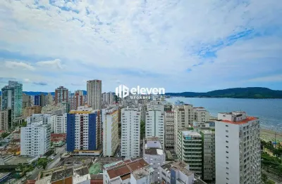 Apartamento à venda, 03 suítes, vista mar, 134,40 m², no boqueirão - santos.