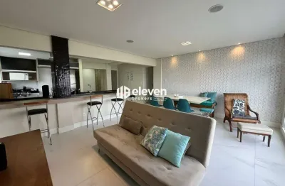 Apartamento 3 quartos mobiliado, vista mar no gonzaga - santos/sp