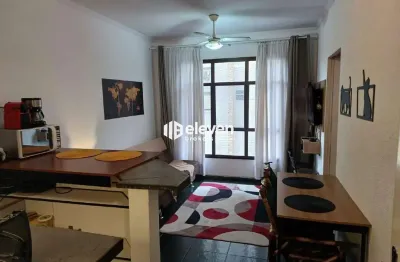 Apartamento flat venda 01 dormitório | 40m² | mobiliado | 1 vaga | frente mar | itararé | são vicente