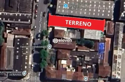 Terreno à venda na Rua Doutor Manoel Tourinho, Macuco, Santos