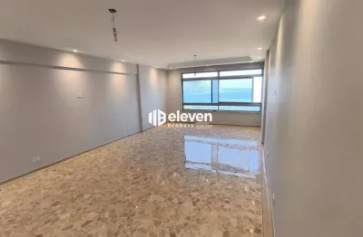 Apartamento frente mar – 200m², 3 dorms, 1 suíte, 1 vaga | porteira fechada | canal 6 – santos/sp