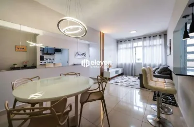 Apartamento à venda, 2 dormitórios, mobiliado, no boqueirão, santos-sp.