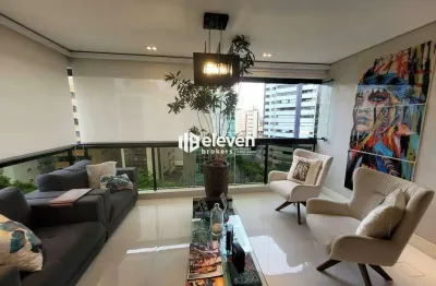 Apartamento mobiliado à venda no gonzaga, santos – 170m², 3 suítes, varanda gourmet e 3 vagas | alto padrão