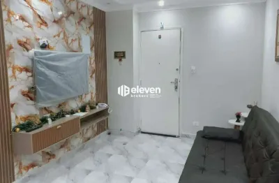 Apartamento à Venda Frente Mar no Centro de São Vicente – 54 m² | 1 Dormitório | Porteira Fechada