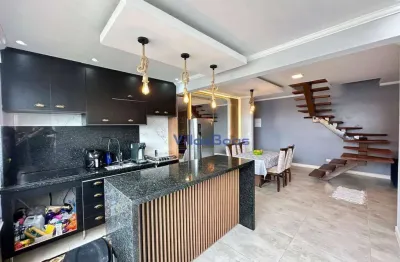 Cobertura com 3 dormitórios à venda, 150 m² por r$ 2.300.000,00 - toninhas - ubatuba/sp