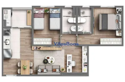 Apartamento com 2 quartos à venda na Rua Alteia, Jardim Ismênia, São José dos Campos