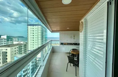 Apartamento vista mar com 2 dormitórios à venda, 88 m² por r$ 750.000 - vila guilhermina - praia grande/sp
