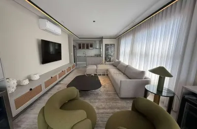 Apartamento mobiliado de alto padrão com 3 suítes à venda, 132 m² por r$ 2.180.000 - canto do forte - praia grande/sp