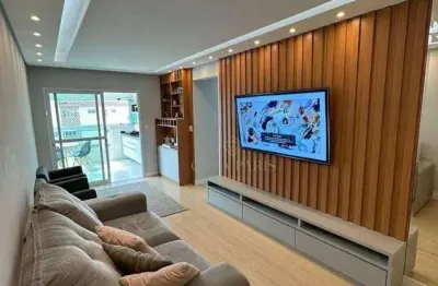 Apartamento mobiliado com 2 quartos à venda, 83 m² por r$ 779.000 - canto do forte - praia grande/sp