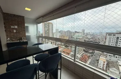 Apartamento mobiliado com 2 dormitórios à venda, 66 m² por r$ 680.000 - canto do forte - praia grande/sp