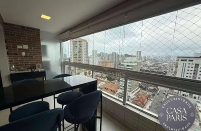 Apartamento MOBILIADO com 2 dormitórios e 2 vagas à venda, 66 m² por R$ 619.000 - Canto do Forte - Praia Grande/SP