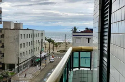 Apartamento vista mar com 2 dormitórios à venda, 75 m² por r$ 450.000 - aviação - praia grande/sp