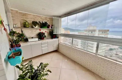 Apartamento vista mar com 2 suítes à venda, 92 m² por r$ 740.000 - boqueirão - praia grande/sp