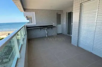 Apartamento vista mar com 2 dormitórios à venda, 77 m² por r$ 570.000 - caiçara - praia grande/sp