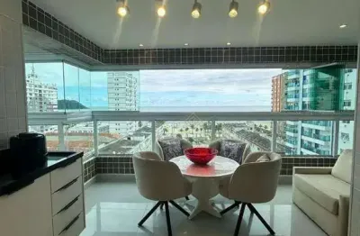 Apartamento vista mar com 3 dormitórios e fino acabamento à venda, 119 m² por r$ 1.280.000 - canto do forte - praia grande/sp