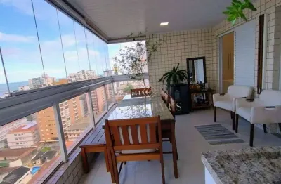 Apartamento com 3 dormitórios à venda, 145 m² por r$ 1.620.000,00 - vila guilhermina - praia grande/sp
