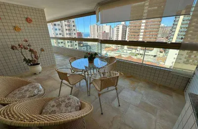 Apartamento mobiliado e com vista mar de 3 quartos à venda na praia grande.