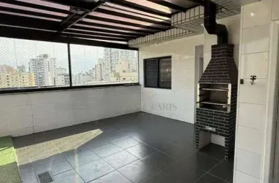 Cobertura com 3 dormitórios à venda, 190 m² por r$ 950.000 - vila guilhermina - praia grande/sp