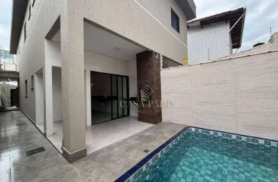 Sobrado com 3 dormitórios à venda, 130 m² por r$ 1.000.000 - vila guilhermina - praia grande/sp