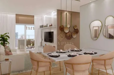 Apartamento com 2 dormitórios à venda, 80 m² por r$ 632.060,00 - caiçara - praia grande/sp