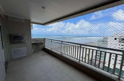 Apartamento vista mar com 2 dormitórios à venda, 92 m² por r$ 1.100.000 - aviação - praia grande/sp