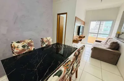 Apartamento mobiliado e vista mar com 2 dormitórios sendo 1 suíte à venda, 70 m² por r$ 415.000 - jardim real - praia grande/sp