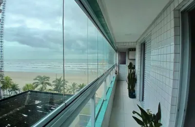 Apartamento mobiliado com vista mar, 2 dormitórios sendo 1 suíte à venda, 77 m² - jardim real - praia grande/sp