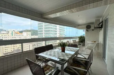 Apartamento vista mar com 4 dormitórios à venda, 194 m² por r$ 2.200.000 - canto do forte - praia grande/sp