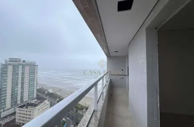 Apartamento vista mar com 2 dormitórios à venda, 81 m² por r$ 570.000 - caiçara - praia grande/sp
