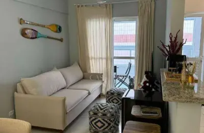 Apartamento mobiliado com 2 dormitórios à venda, 62 m² por r$ 490.000 - caiçara - praia grande/sp