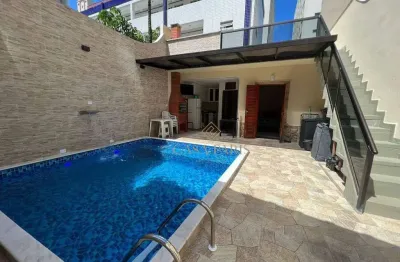 Casa com 3 dormitórios e piscina à venda, 125 m² por r$ 1.060.000 - caiçara - praia grande/sp