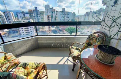 Apartamento mobiliado com 2 dormitórios à venda, 77 m² por r$ 470.000 - tupi - praia grande/sp