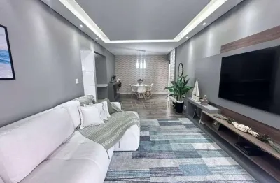Apartamento mobiliado com 3 dormitórios à venda, 128 m² por r$ 1.000.000 - vila guilhermina - praia grande/sp