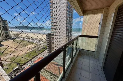 Apartamento vista mar com 2 dormitórios à venda, 83 m² por r$ 480.000 - aviação - praia grande/sp