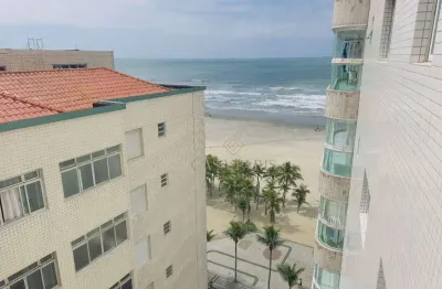Apartamento vista mar com 2 dormitórios à venda com vista do mar definitiva , 73 m² por r$ 585.000 - aviação - praia grande/sp