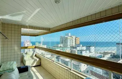 Apartamento vista mar com 3 dormitórios à venda, 134 m² por r$ 850.000 - ocian - praia grande/sp
