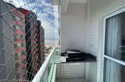 Apartamento vista mar com 2 dormitórios à venda, 55 m² por r$ 540.000 - mirim - praia grande/sp