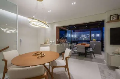 Cobertura duplex frente mar com 3 dormitórios e piscina aquecida à venda, 184 m² por r$ 2.760.000 - maracanã - praia grande/sp