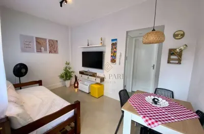 Apartamento mobiliado com 2 dormitórios à venda, 42 m² por r$ 330.000 - canto do forte - praia grande/sp