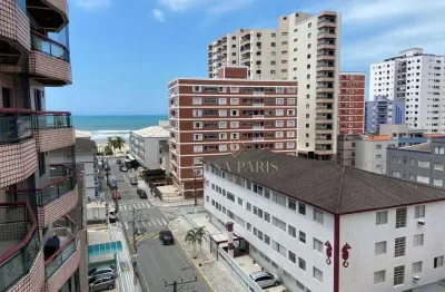 Apartamento vista mar com 2 dormitórios à venda, 108 m² por r$ 535.000 - tupi - praia grande/sp