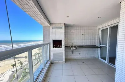 Apartamento frente mar com 3 dormitórios à venda, 111 m² por r$ 1.450.000 - boqueirão - praia grande/sp