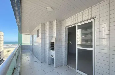 Apartamento com 2 dormitórios com  vista mar à venda, 90 m² por r$ 530.000 - vila guilhermina - praia grande/sp