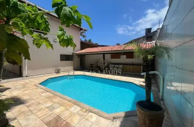 Sobrado vista mar com 3 dormitórios e piscina à venda, 139 m² por r$ 880.000 - solemar - praia grande/sp