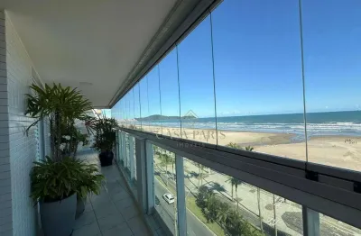Apartamento vista mar com 3 dormitórios à venda, 175 m² por r$ 1.390.000 - aviação - praia grande/sp